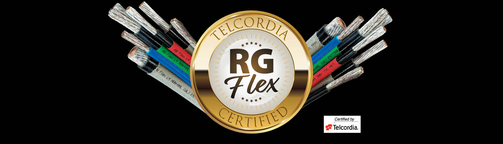 RG Flex Telcordia Certified DC Power Cable Banner